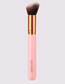 Fashion Pink Single Pink Round Slanted Blush Makeup Brush