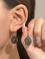 Fashion 7# Alloy Geometric Sun Moon Hoop Earrings