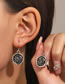 Fashion 7# Alloy Geometric Sun Moon Hoop Earrings