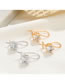 Fashion Silver Alloy Zirconia Geometric Stud Earrings