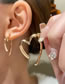 Fashion Silver Alloy Heart Stud Earrings