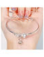 Fashion 4#love Winding Titanium Steel Diamond Heart Cuff Bracelet