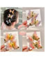 Fashion 22#blue-purple Double-layer Butterfly Hairpin [pair] Metal Diamond Butterfly Hair Clip
