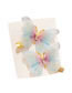 Fashion 24#silver Base Blue And Yellow Butterfly Hairpin [pair] Metal Diamond Butterfly Hair Clip