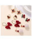 Fashion 1# Alloy Geometric Wrap Cherry Stud Earrings