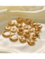 Fashion Fat U-shaped Hollow Gold Titanium Steel Geometric Oval Earrings