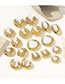 Fashion Bamboo Hollow Gold Titanium Geometric Round Earrings