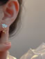 Fashion White Alloy Geometric Flower Stud Earrings