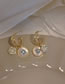 Fashion Gold Alloy Diamond Geometric Round Hoop Earrings
