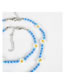 Fashion 8 Light Blue Rice Beads Woven Flower Necklace Bracelet Set