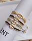 Fashion 4# Gold-plated Copper Bead Braided Shell Bracelet