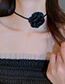 Fashion 5# Necklace - Purple Fabric Flower Necklace