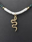 Fashion Color Shell Disc Beaded Diamond Snake Necklace