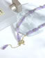 Fashion Purple Bamboo Beaded Necklace
