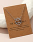 Fashion Silver Alloy Diamond Heart Crown Letter Mama Necklace