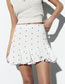 Fashion Off White Woven Polka-dot Embroidery Skirt