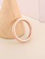 Fashion Rose Gold Titanium Steel Geometric Smooth Ring