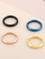 Fashion Gold Titanium Steel Geometric Smooth Ring