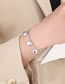 Fashion Silver Titanium Steel Heart Bracelet
