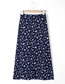 Fashion Blue Polyester Printed Skirt