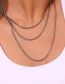 Fashion Steel Color Necklace-45cm+5cm Gold Plated Titanium Geometric Necklace