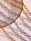 Fashion 6.9mm Cross Chain-golden Necklace-45cm+5cm Gold Plated Titanium Geometric Chain Necklace
