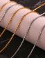 Fashion 2.2mm Hammered Imitation Pearl Chain-steel Color Bracelet-15cm+5cm Gold Plated Titanium Geometric Chain Bracelet