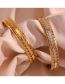 Fashion Gold Gold-plated Braided Braided Cuff Bracelet