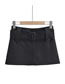 Fashion Grey Polyester Belted Skirt