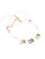 Fashion Color Faux Pearl Beaded Flower Necklace