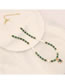 Fashion 6# Green Aventurine Geometric Stone Beaded Necklace
