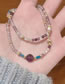 Fashion Purple Geometric Crystal Beaded Necklace