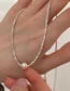 Fashion Twenty Four# Geometric Pearl Double Layer Necklace