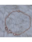 Fashion Rose Red Copper And Diamond Heart Bracelet