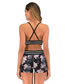 Fashion Color Polyester Printed Boxer Two-piece Swimsuit