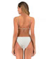 Fashion White Two-sided Pit Strap Two-piece Swimsuit