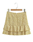 Fashion Yellow Polyester Printed Skirt