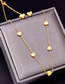 Fashion Three Piece Suit Titanium Steel Geometric Heart Stud Earrings Bracelet Necklace Set