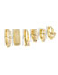 Fashion Gold Copper And Diamond Geometric Earring Set