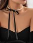 Fashion 2# Pearl And Beaded Tie Velvet Bow Necklace