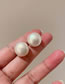 Fashion 2# White Pearl (6mm) Alloy Pearl Earrings