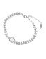 Fashion Silver Titanium Shell Round Bow Bracelet