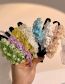 Fashion White Rice Bead Tassel Flower Side Headband