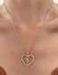 Fashion 3# Alloy Diamond Heart Necklace