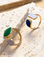 Fashion 16# Copper And Diamond Geometric Ring