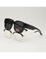 Fashion Gray Gray Flakes Pc Square Large Frame Sunglasses