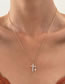 Fashion 16# Copper And Diamond Cross Necklace