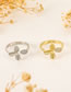 Fashion 8# Copper And Diamond Leaf Ring