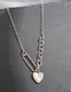 Fashion 2# Alloy Geometric Heart Necklace