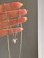 Fashion 1# Alloy Pearl Beaded Chain Heart Necklace